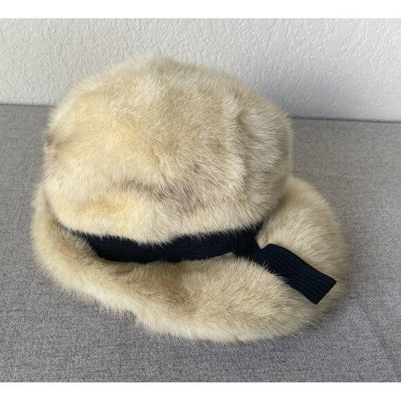 Fashioned by Ted Peters Biege Mink Fur Cloche Womens Hat main image 8